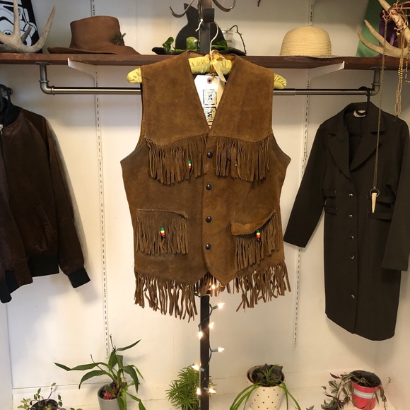 Vintage men’s small cowboy & western vest - Picture 2 of 15